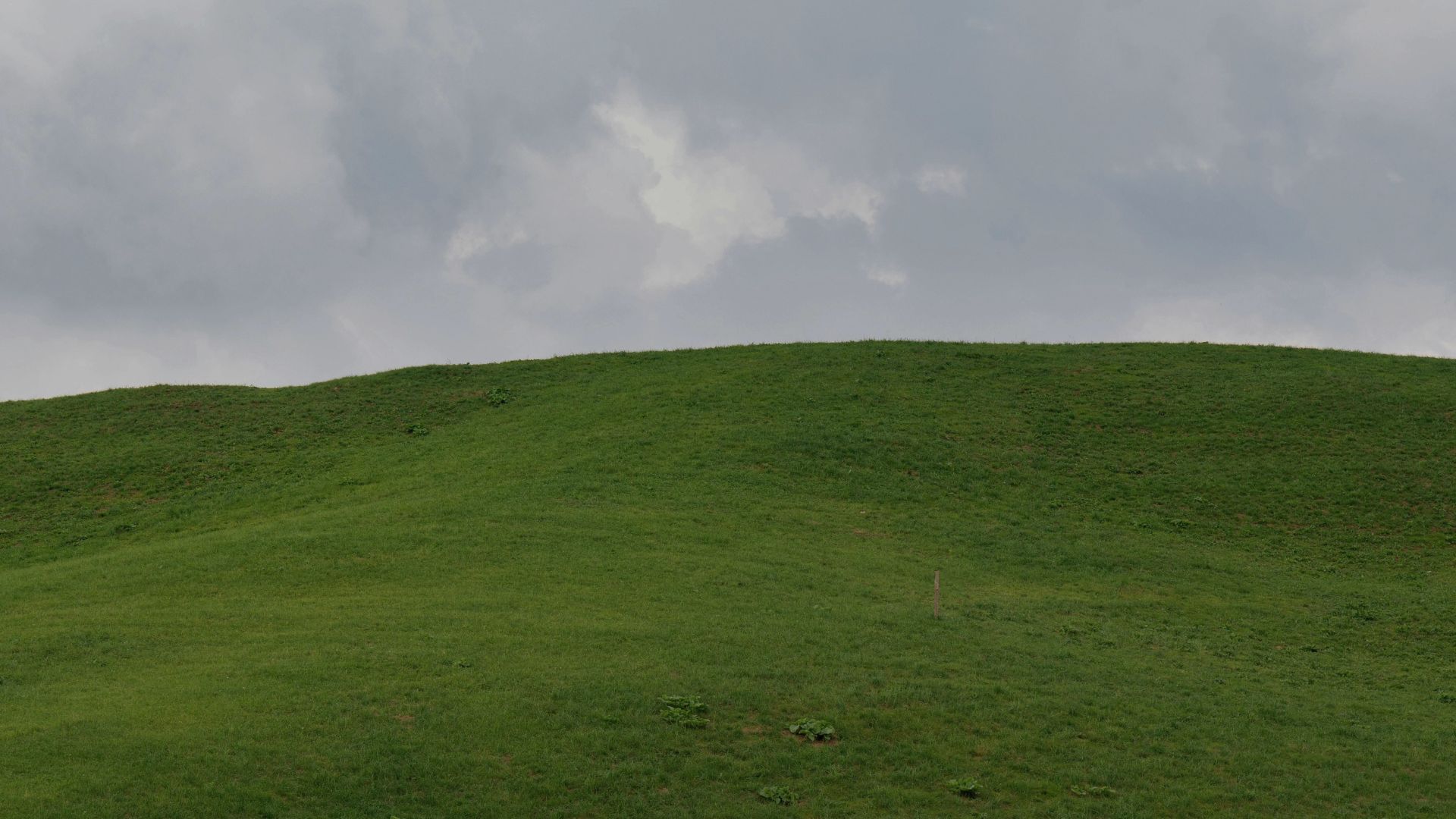 Scenic green hills landscape evoking calmness and tranquility